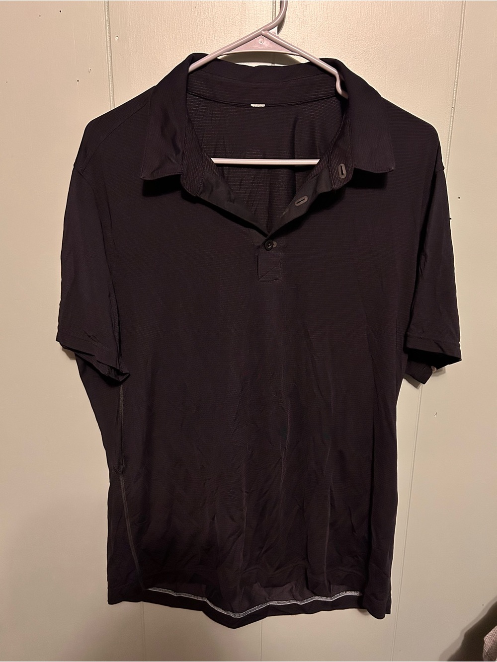 lululemon athletica Men's Black Short Sleeve Polo